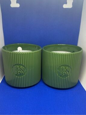 2 Fresh Balsam Candles in Decorative Jars New BBW